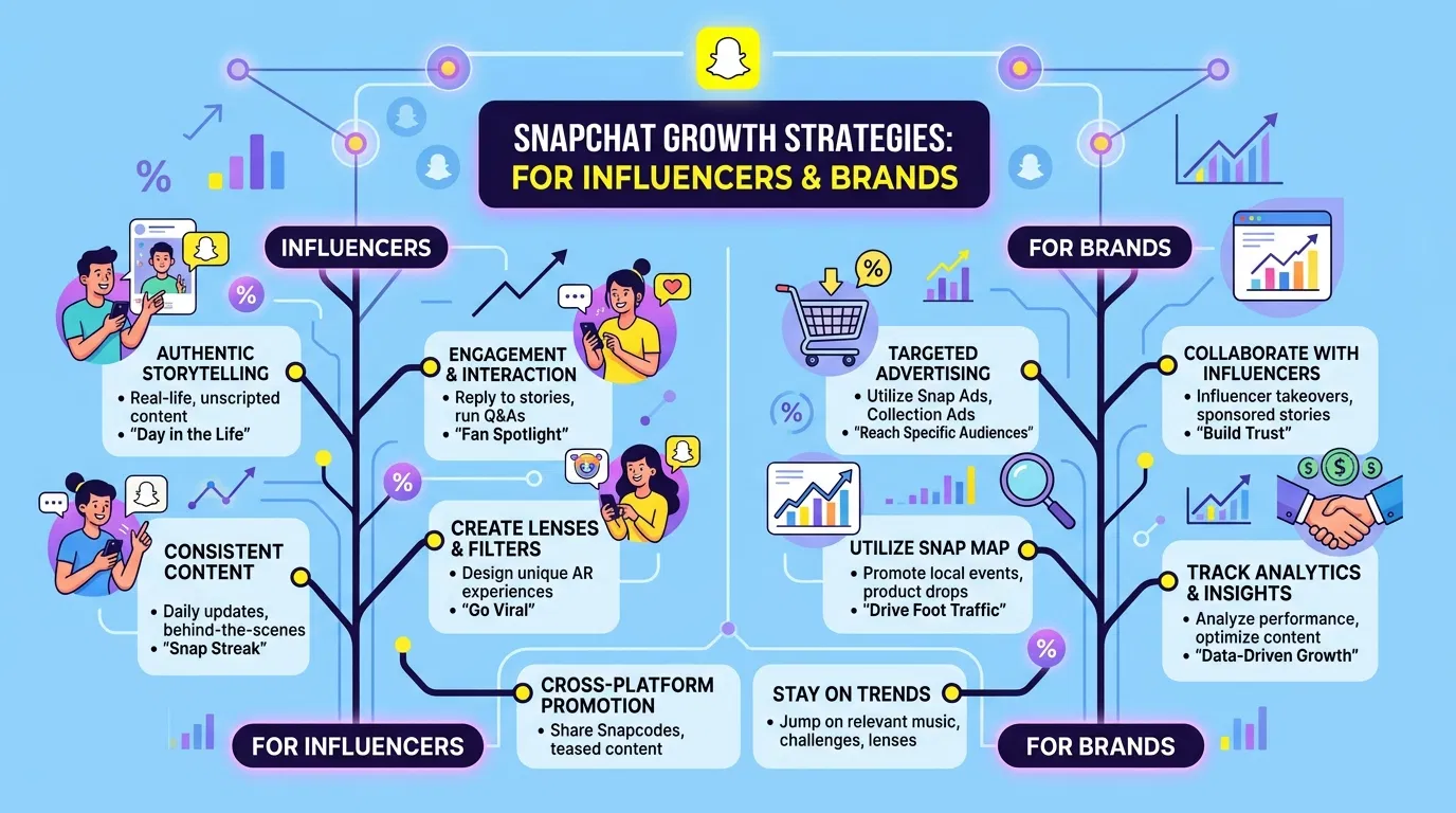 Snapchat Growth Strategies for Influencers & Brands