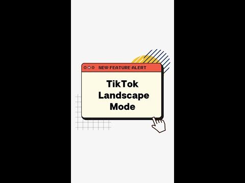 TikTok phone app in landscape mode